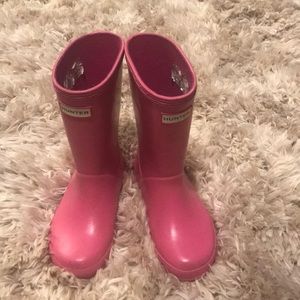Pink hunter boots